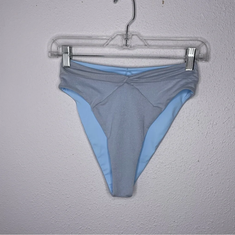 New L*Space Nancy Lee Bitsy Swim Bottoms in Shimmery Light Blue size M